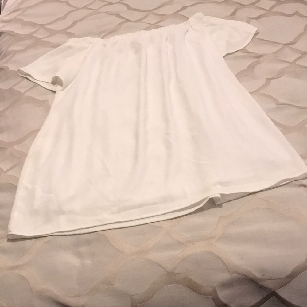Off Shoulders White babydoll dress.